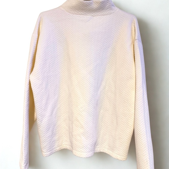 JCREW Herringbone mockneck sweatshirt NWT XL - Picture 4 of 6